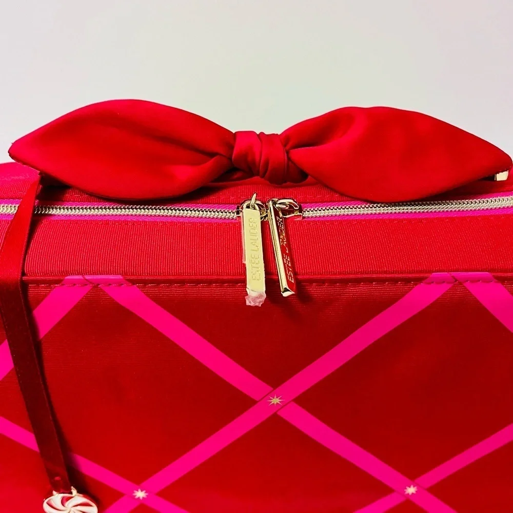 Estee Lauder Red and Pink Cosmetic Case women’s Bag